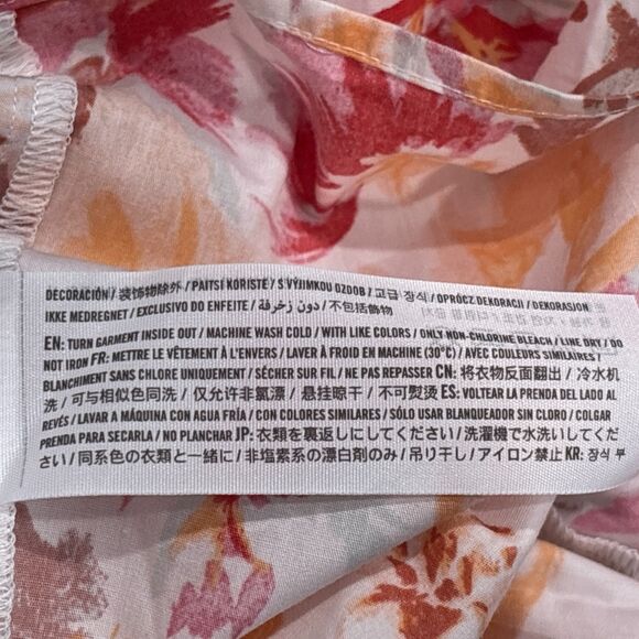 Abercrombie & Fitch Dress Womens Large White Floral Maxi Smocked Pockets NEW - Picture 14 of 14